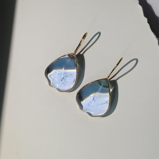 北京仓｜Gripoix Paris-Pop Glamour-清透天空蓝 花瓣 琉璃 耳环［法国设计师］ 商品图2