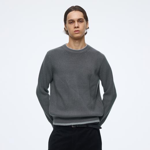 WassupHouse撞色圆领套头毛衣 商品图0