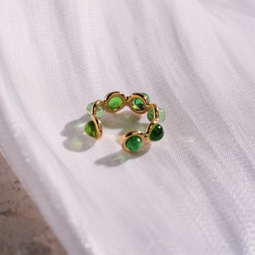 北京仓｜Gripoix Paris-Classic-经典绿色渐变 琉璃 耳廓夹［法国设计师］ 商品图1