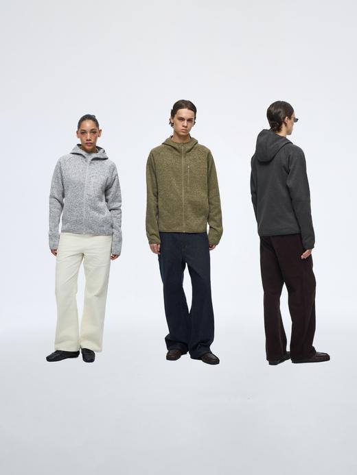 WassupHouse抓绒拉链连帽外套 商品图4