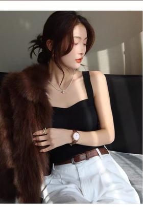 🔥【超暖美背】有胸垫～（蚕丝暖感衣）有胸垫可拆卸短款美背背心-喜出