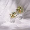 订购5个月到｜Gripoix Paris-Tropical Flower-light sea green 耳夹［法国设计师］ 商品缩略图5