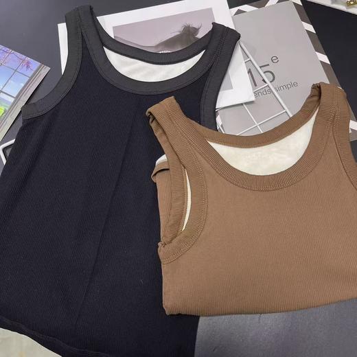 【超暖美背】（内里牛奶绒🔥🔥）宽肩带螺纹修身保暖背心美背-喜出 商品图3