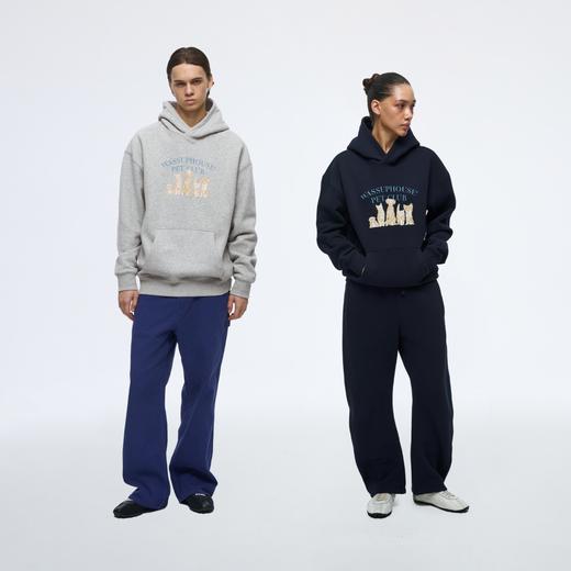 WassupHouse猫猫狗狗印花连帽卫衣 商品图4