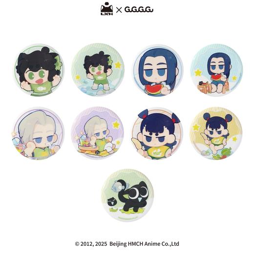 罗小黑战记 纳凉夏日系列 马口铁徽章 吧唧 9包/盒 国谷 商品图0