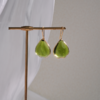北京仓｜Gripoix Paris-Pop Glamour-苔藓绿 花瓣 琉璃 耳环［法国设计师］ 商品缩略图1