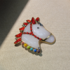 北京仓｜Gripoix Paris-rainbow Horse-白马王子 白色 小萌马 胸针［法国设计师］ 商品缩略图6