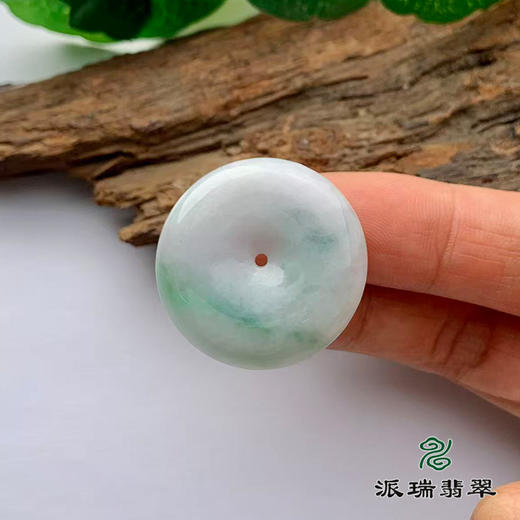 派瑞翡翠 翡翠平安扣 糯种 满绿 商品图3