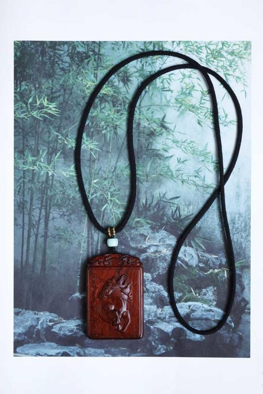 一马平川°小叶紫檀吊坠 商品图1