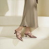 westory2026年夏季牛皮尖头低跟穆勒拖鞋镂空交叉带空凉鞋S26AH50631 商品缩略图3