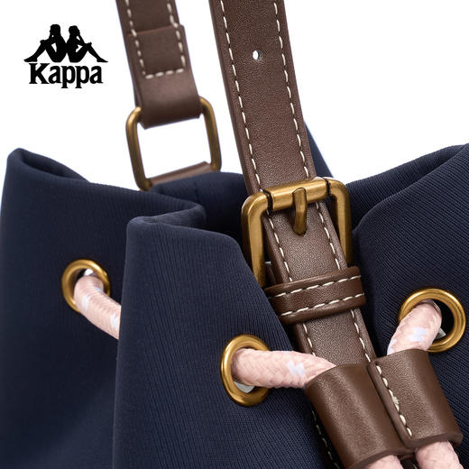 Kappa 抽绳水桶包女士新款单肩背包斜挎包轻便设计感包K0G28BD18 商品图4