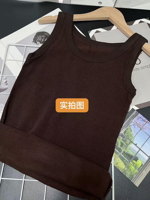 女王节抢购价-不支持退→【自营】【超暖美背】（内里磨毛）咖色宽肩带～宽松保暖背心美背-喜出 商品图1