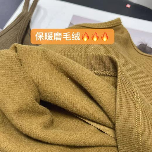 【超暖美背】（内里磨毛绒🔥🔥）磨毛～双肩带加绒固定一体杯背心美背-喜出 商品图4