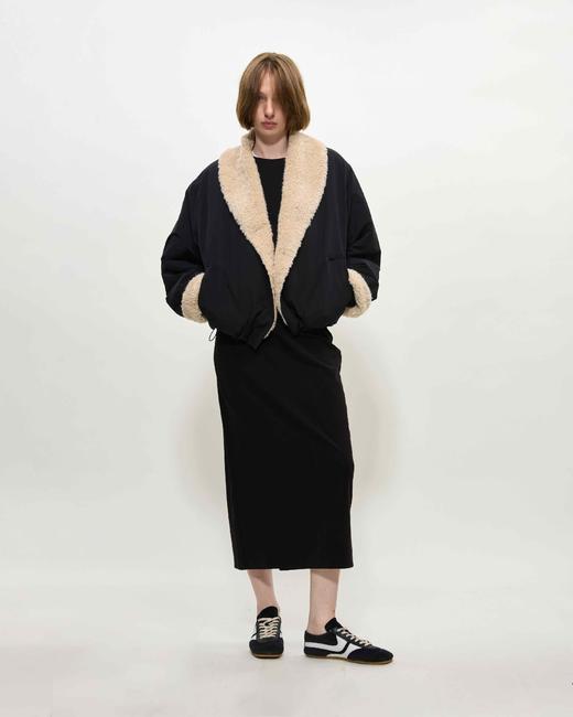 翻领毛毛外套 商品图0