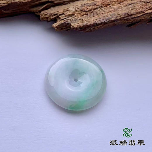 派瑞翡翠 翡翠平安扣 糯种 满绿 商品图1