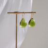北京仓｜Gripoix Paris-Pop Glamour-苔藓绿 花瓣 琉璃 耳环［法国设计师］ 商品缩略图4