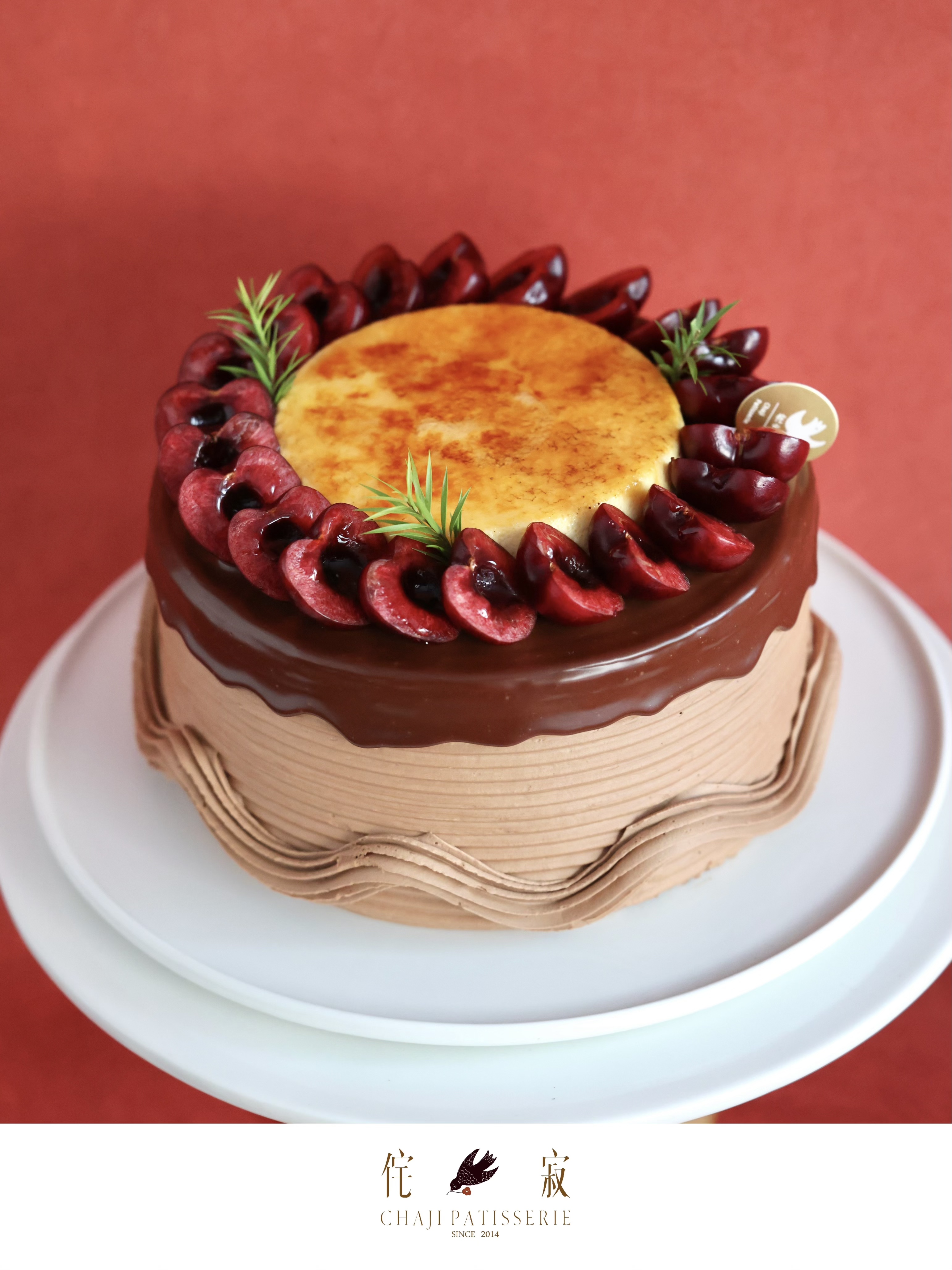 樱桃烤布蕾蛋糕
