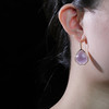 订购5个月到｜Gripoix Paris-Pop Glamour-透光紫 花瓣 琉璃 耳环［法国设计师］ 商品缩略图0