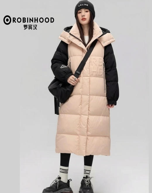 亏本清货，只有这件了！3599元！原标原吊牌发货！ 罗宾汉6978 绒子含量90% 撞色羽绒服-喜出 商品图0