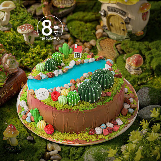 【魔法多肉小镇】遇见绿洲 纯手工制作可爱多肉 慕斯夹心蛋糕 商品图6