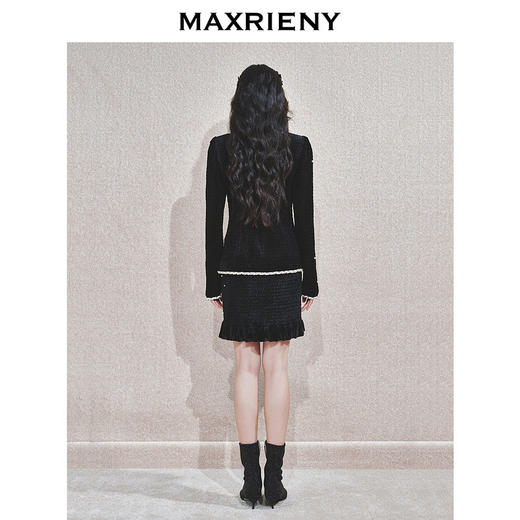 【宫廷巴洛克-商场同款】MAXRIENY宫廷风撞色钉珠外套女(货号:MC85JA600) 商品图3