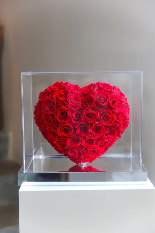 你是我的唯一悬浮心永生花礼盒红色款 商品图3