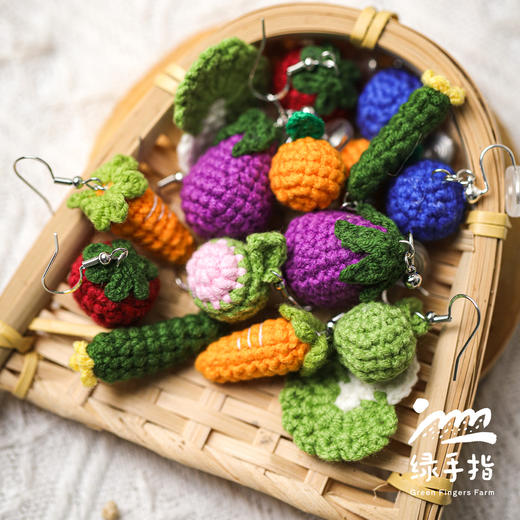 手工钩织果蔬耳环 | 合作生产* Hand-crocheted fruit and vegetable earrings| Partner Production 商品图1