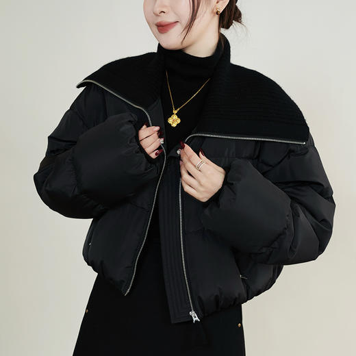 【特价不退换】【预售7天】良木礼翻领短款鹅绒服（D8258F） 商品图1