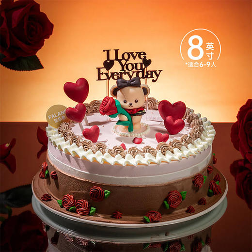 【玫瑰小熊】想做你床头的小熊 为你打败梦里的恶龙 慕斯夹心蛋糕 商品图7