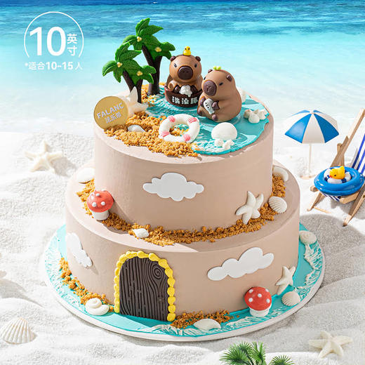 【卡皮巴拉】情绪稳定，躺平假期 0卡糖动物奶油蛋糕 慕斯夹心蛋糕 商品图6