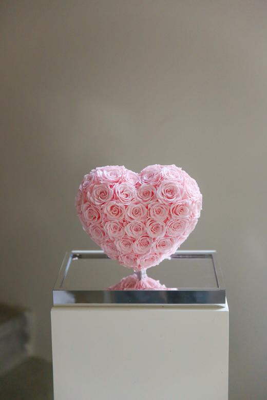 你是我的唯一悬浮心永生花礼盒粉色款 商品图1
