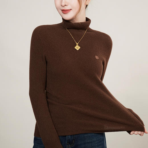 【预售7天】良木礼山羊绒高领打底（D251101809） 商品图4