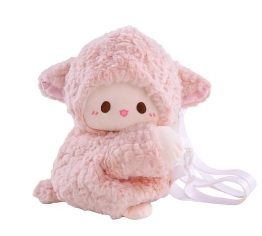 小羊古力·小羊桃·毛绒趴趴包plus版（粉色） 商品图5