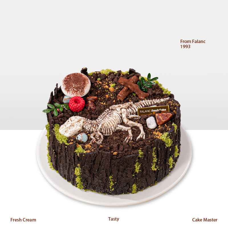 【侏罗纪公园】放大探索欲，找回童心！ 一起动手，挖出恐龙 慕斯夹心蛋糕