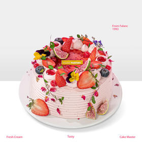 【莓果花篮】冬天就要吃草莓！ 满满新鲜浆果的活力 慕斯夹心蛋糕