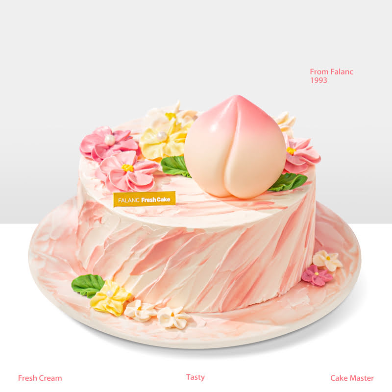 【仙寿花语】花开桃李寿辰至，芬芳馨香伴佳期。 慕斯夹心蛋糕