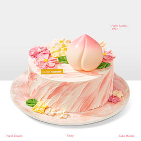 【仙寿花语】花开桃李寿辰至，芬芳馨香伴佳期。 慕斯夹心蛋糕