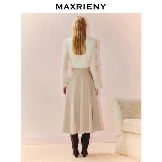 MAXRIENY2025秋衬衫法式宫廷衬衫端庄通勤衬衣优雅感收腰上衣(货号:MS86TP509) 商品图3