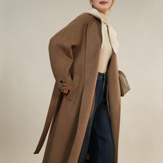 【特价不退换】【预售7天】良木礼山羊绒连帽大衣（D8204） 商品图5