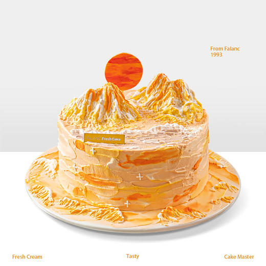 【日照金山】任山川变幻，岁月流转，历经洗礼，依旧璀璨。 慕斯夹心蛋糕 商品图0