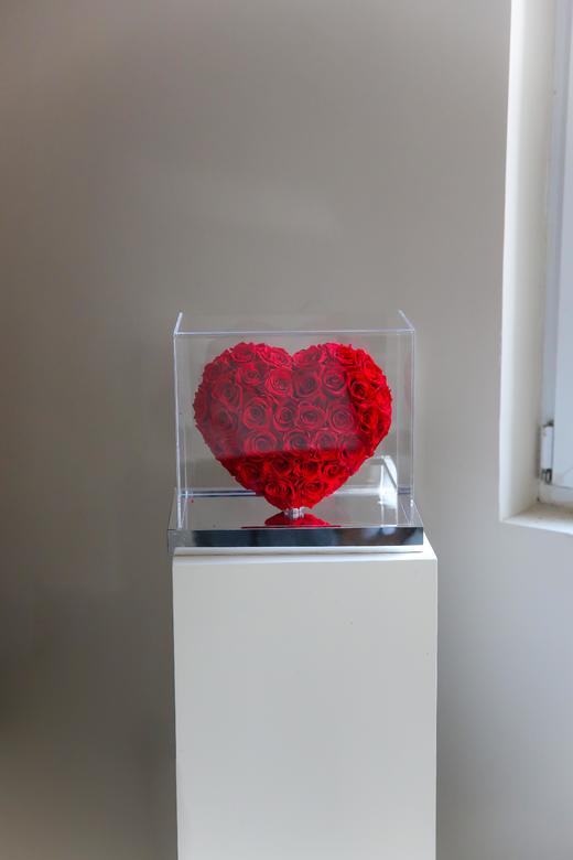 你是我的唯一悬浮心永生花礼盒红色款 商品图4