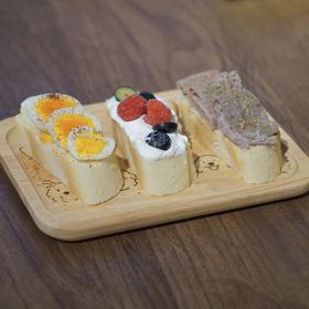 小狗开放式三明治