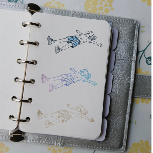 ST journal 人物日常生活场景榉木手账木制素材木章 商品图1