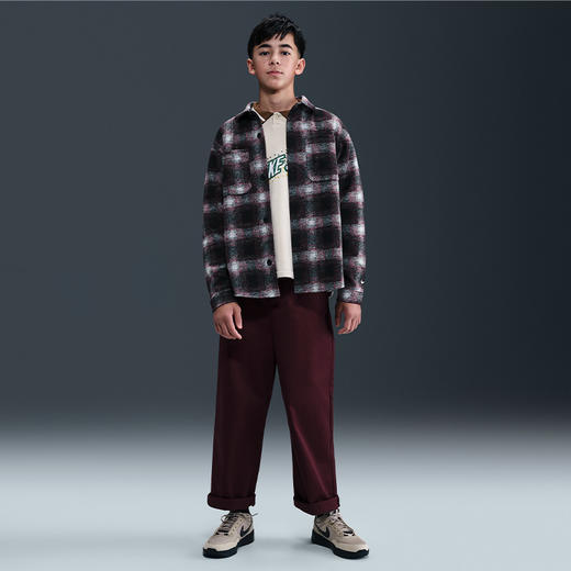 Nike SB 大童长袖纽扣衬衫 HV0281 商品图6