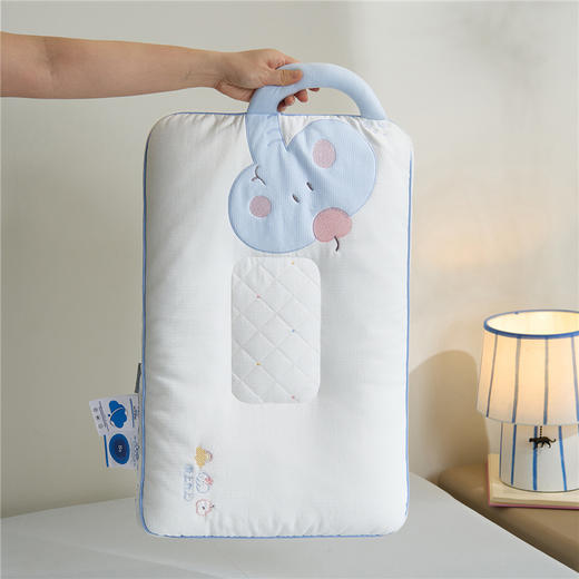 自然醒安抚小飞象亲子枕-卡通大象儿童枕头学生小象动物枕芯贴布绣枕XK 商品图14