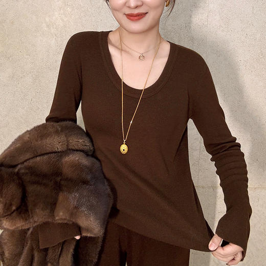 【预售7天】良木礼圆领打底T（D251102751F） 商品图2