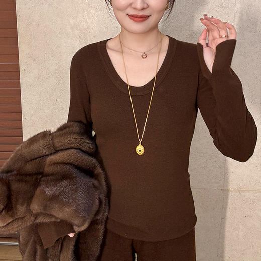 【预售7天】良木礼圆领打底T（D251102751F） 商品图4