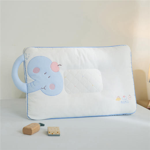 自然醒安抚小飞象亲子枕-卡通大象儿童枕头学生小象动物枕芯贴布绣枕XK 商品图11