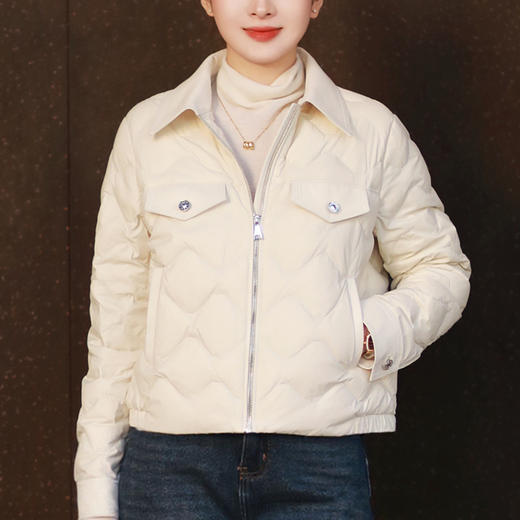 【特价不退换】【部分现货】良木礼翻领短款鹅绒服（2601） 商品图4