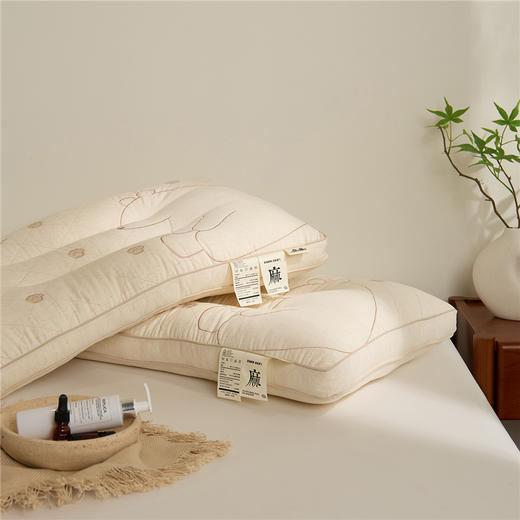 自然醒亚麻北极熊枕-棉麻绣花小熊枕头成人立体亚麻枕芯XK 商品图9